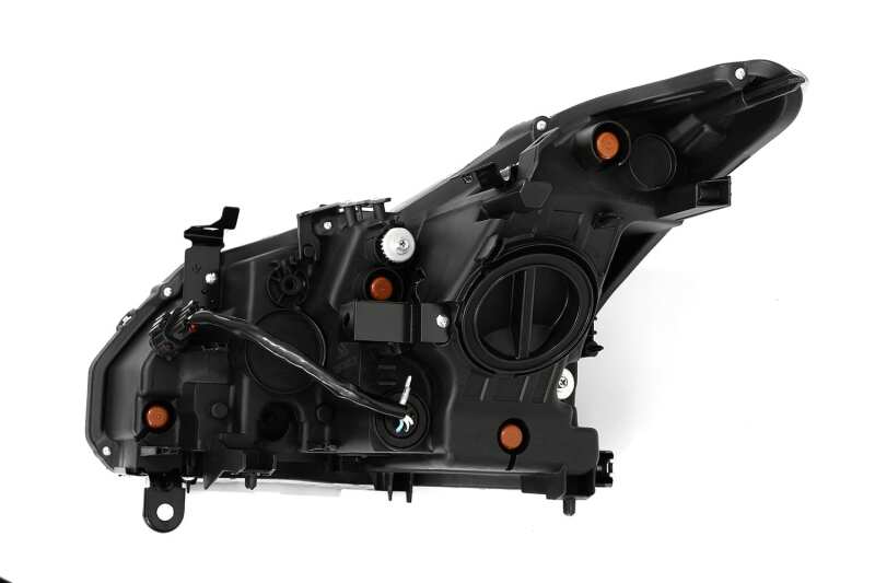 AlphaRex 08-13 Infiniti G37 Coupe SD NOVA LED Proj Headlights Plank Gloss Blk w/Activ Light/Seq Sig AlphaRex Headlights  AXOPROS