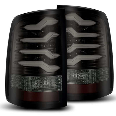 AlphaRex 09-18 Dodge Ram 1500 PRO-Series LED Tail Lights Jet Black AlphaRex Tail Lights  AXOPROS