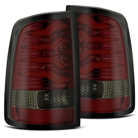 AlphaRex 09-18 Dodge Ram 1500 PRO-Series LED Tail Lights Red Smoke AlphaRex Tail Lights  AXOPROS