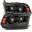 AlphaRex 09-18 Dodge Ram 1500 PRO-Series Projector Headlights Plank Style Alpha Blk w/Seq Signal/DRL AlphaRex Headlights  AXOPROS