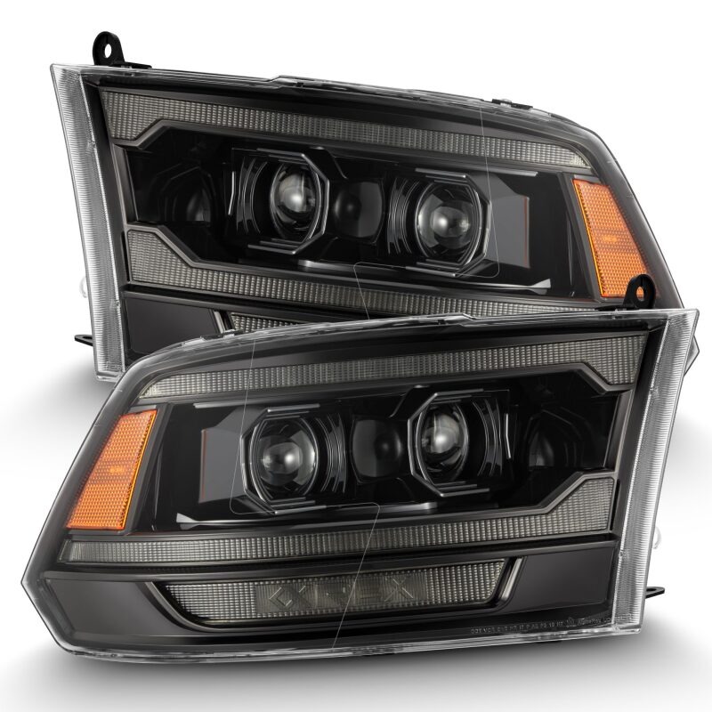 AlphaRex 09-18 RAM 1500 PRO-Series Proj Headlights Alpha-Black w/Sequential Signal & Top/Middle DRL AlphaRex Headlights  AXOPROS