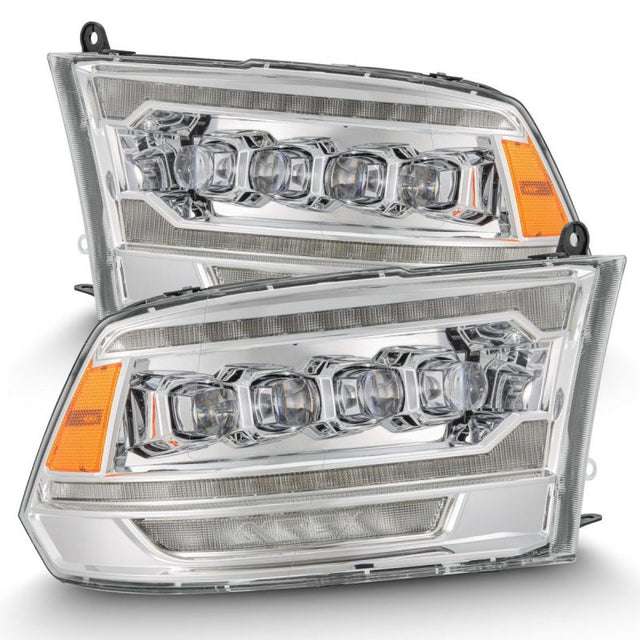 AlphaRex 09-18 Ram 2500 NOVA LED Proj Headlights Plank Style Chrome w/Activ Light/Seq Signal/DRL AlphaRex Headlights  AXOPROS