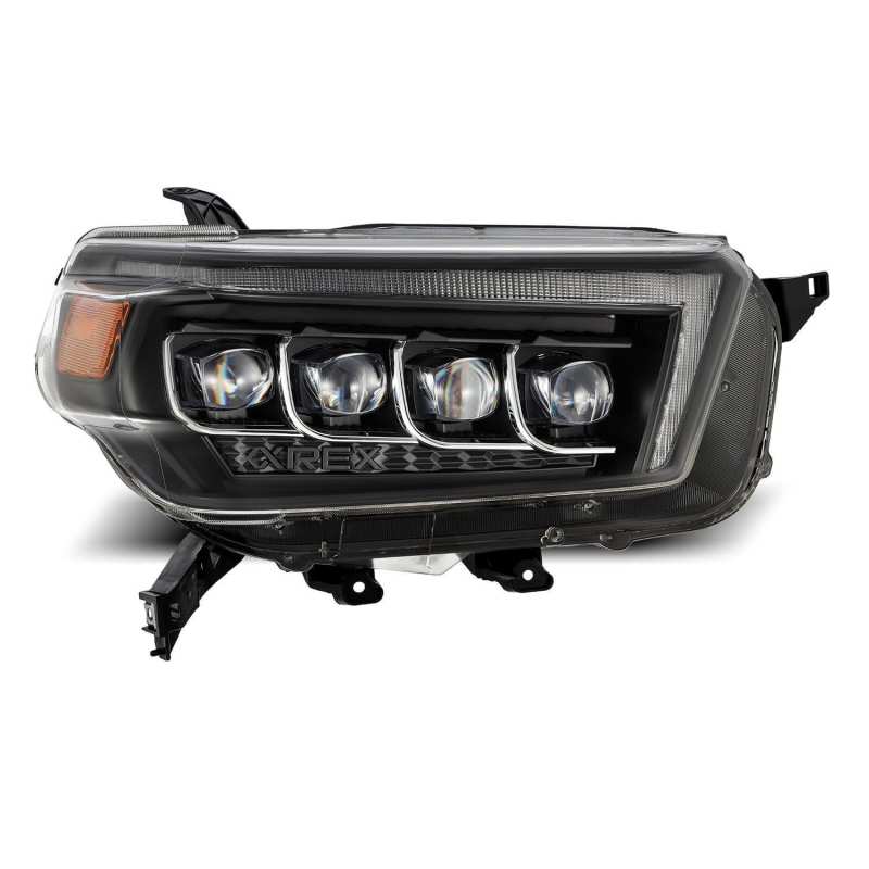 AlphaRex 10-13 Toyota 4Runner NOVA LED Projector Headlights Plank Style Black w/Seq Signal/DRL AlphaRex Headlights  AXOPROS