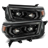 AlphaRex 10-13 Toyota 4Runner PRO-Series Proj Headlights Plank Style Alpha Blk w/Seq Signal/DRL AlphaRex Headlights  AXOPROS