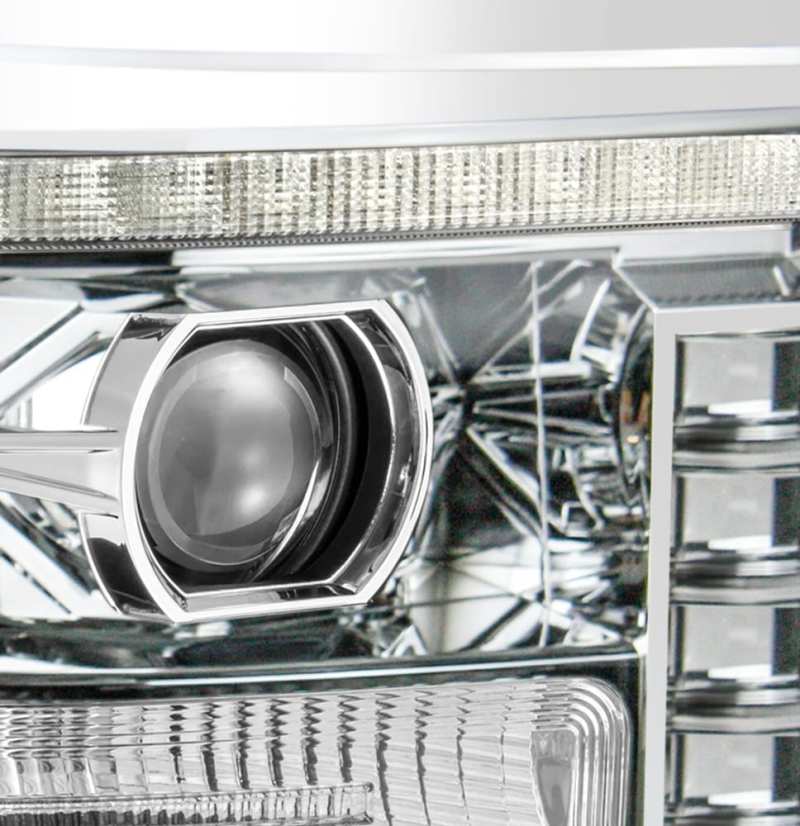 AlphaRex 11-16 Ford F-250 SD PRO-Series Projector Headlights Plank Style Design Chrome w/Seq Signal AlphaRex Headlights  AXOPROS