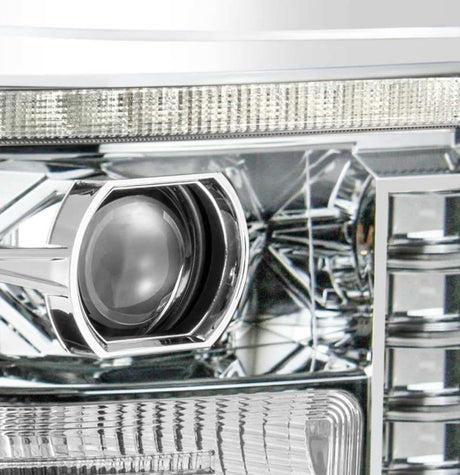 AlphaRex 11-16 Ford F-250 SD PRO-Series Projector Headlights Plank Style Design Chrome w/Seq Signal AlphaRex Headlights  AXOPROS