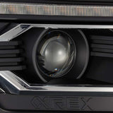 AlphaRex 12-15 Toyota Tacoma LUXX LED Projector Headlights Plank Style Black w/DRL AlphaRex Headlights  AXOPROS