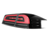 AlphaRex 12-21 Tesla Model S LUXX-Series LED Tail Lights - Black/Red AlphaRex Tail Lights  AXOPROS