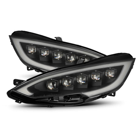 AlphaRex 12-21 Tesla Model S NOVA-Series LED Proj Headlights Blk w/Activtn Light & Seq.Sig / SB DRL AlphaRex Headlights  AXOPROS