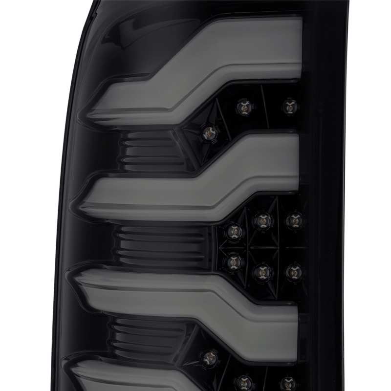 AlphaRex 14-18 GMC Sierra 1500 PRO-Series LED Tail Lights Jet Black AlphaRex Tail Lights  AXOPROS