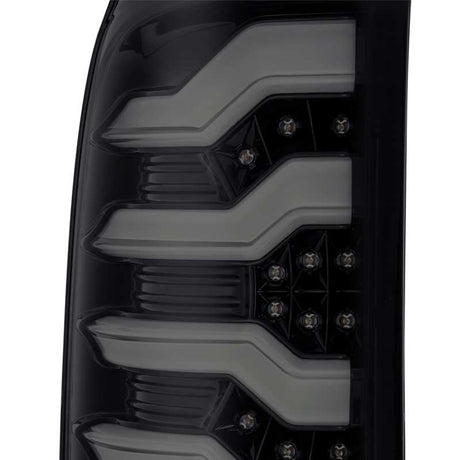 AlphaRex 14-18 GMC Sierra 1500 PRO-Series LED Tail Lights Jet Black AlphaRex Tail Lights  AXOPROS