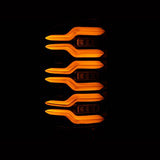 AlphaRex 14-18 GMC Sierra 1500/2500HD/3500HD LUXX-Series LED Tail Lights Alpha-Blk Actv Lgt Seq. Sig AlphaRex Tail Lights  AXOPROS