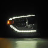AlphaRex 14-21 Toyota Tundra NOVA-Series LED Proj Headlights Alpha-Blk w/Actv Light & Seq. Sig + DRL AlphaRex Headlights  AXOPROS