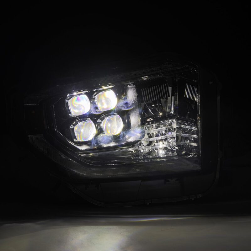 AlphaRex 14-21 Toyota Tundra NOVA-Series LED Proj Headlights Alpha-Blk w/Actv Light & Seq. Sig + DRL AlphaRex Headlights  AXOPROS