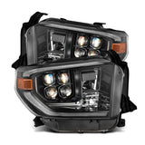 AlphaRex 14-21 Toyota Tundra NOVA-Series LED Proj Headlights Alpha-Blk w/Actv Light & Seq. Sig + DRL AlphaRex Headlights  AXOPROS