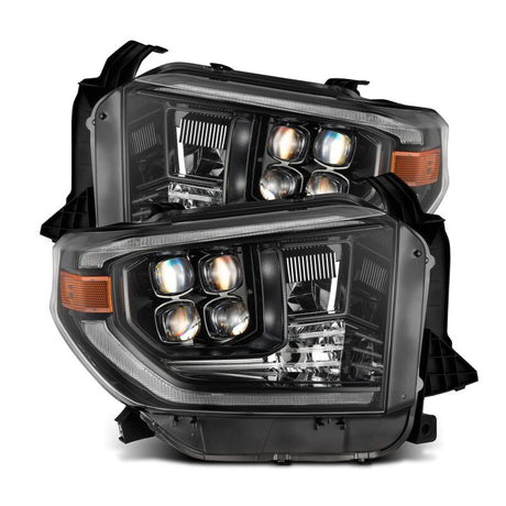 AlphaRex 14-21 Toyota Tundra NOVA-Series LED Proj Headlights Alpha-Blk w/Actv Light & Seq. Sig + DRL AlphaRex Headlights  AXOPROS