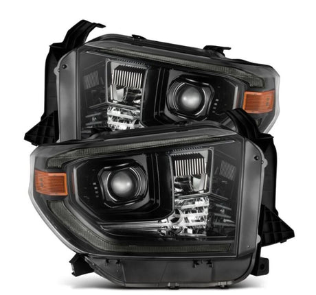 AlphaRex 14-21 Toyota Tundra PRO-Series Projector Headlights Black w/Seq. Sig. + DRL AlphaRex Headlights  AXOPROS