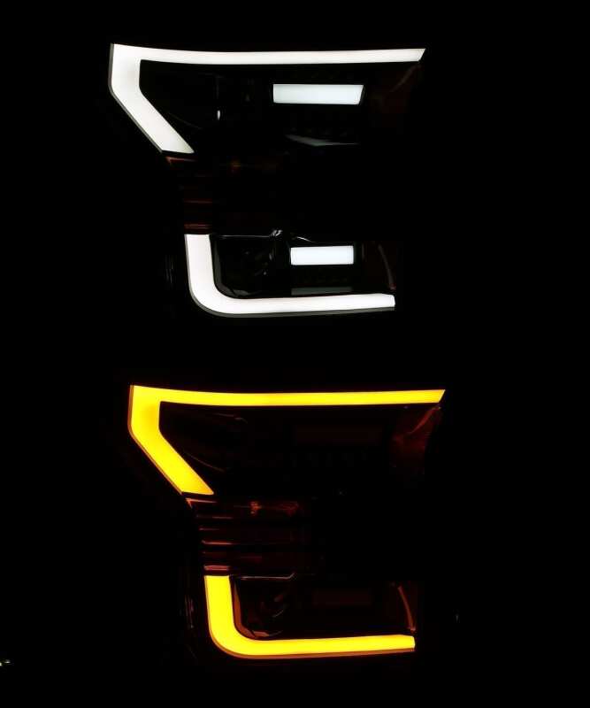 AlphaRex 15-17 Ford F-150 PRO-Series Proj Headlights Plank Style Gloss Blk w/Activ Light/Seq Signal AlphaRex Headlights  AXOPROS