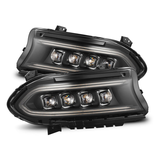 AlphaRex 15-23 Dodge Charger NOVA-Series LED Proj Headlights Blk w/Activtn Light & Seq.Sig / SB DRL AlphaRex Headlights  AXOPROS