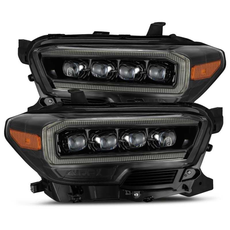 AlphaRex 16-20 Toyota Tacoma NOVA LED Projector Headlight Plank Style Alpha Black w/Activation Light AlphaRex Headlights  AXOPROS