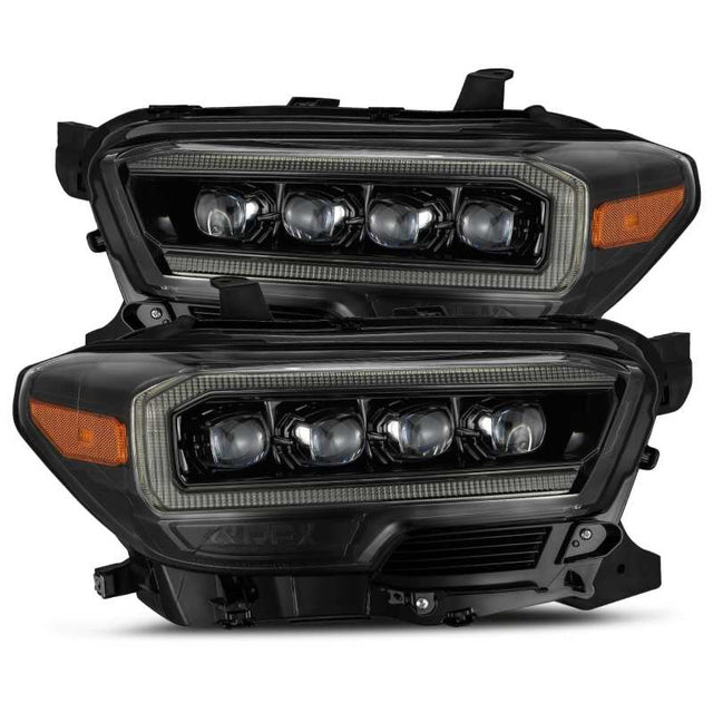 AlphaRex 16-20 Toyota Tacoma NOVA LED Projector Headlight Plank Style Alpha Black w/Activation Light AlphaRex Headlights  AXOPROS