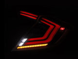 AlphaRex 16-21 Honda Civic Hatchback/ Type-R FK8 Nova-Series LED Tail Lights (Pair) - Alpha Black AlphaRex Tail Lights  AXOPROS