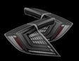 AlphaRex 16-21 Honda Civic Hatchback/ Type-R FK8 Nova-Series LED Tail Lights (Pair) - Alpha Black AlphaRex Tail Lights  AXOPROS