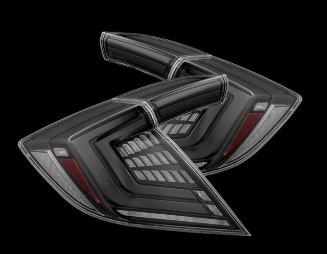 AlphaRex 16-21 Honda Civic Hatchback/ Type-R FK8 Nova-Series LED Tail Lights (Pair) - Alpha Black AlphaRex Tail Lights  AXOPROS