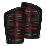 AlphaRex 16-21 Toyota Tacoma LUXX LED Taillights Blk/Red w/Activ Light/Seq Signal AlphaRex Tail Lights  AXOPROS