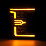 AlphaRex 17-19 Ford F-250/350/450 SD NOVA-Series LED Proj Headlights Bk w/Actv Light SeqSig & SBDRL AlphaRex Headlights  AXOPROS