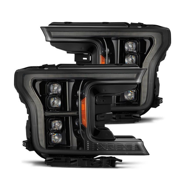 AlphaRex 18-20 Ford F-150 NOVA LED Proj Headlight Alpha Blk (14th Gen G2 Style) AlphaRex Headlights  AXOPROS