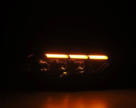 AlphaRex 18-20 Ford Mustang NOVA LED Proj Headlights Alpha-Black w/Activ Light/Seq Signal/Switch DRL AlphaRex Headlights  AXOPROS