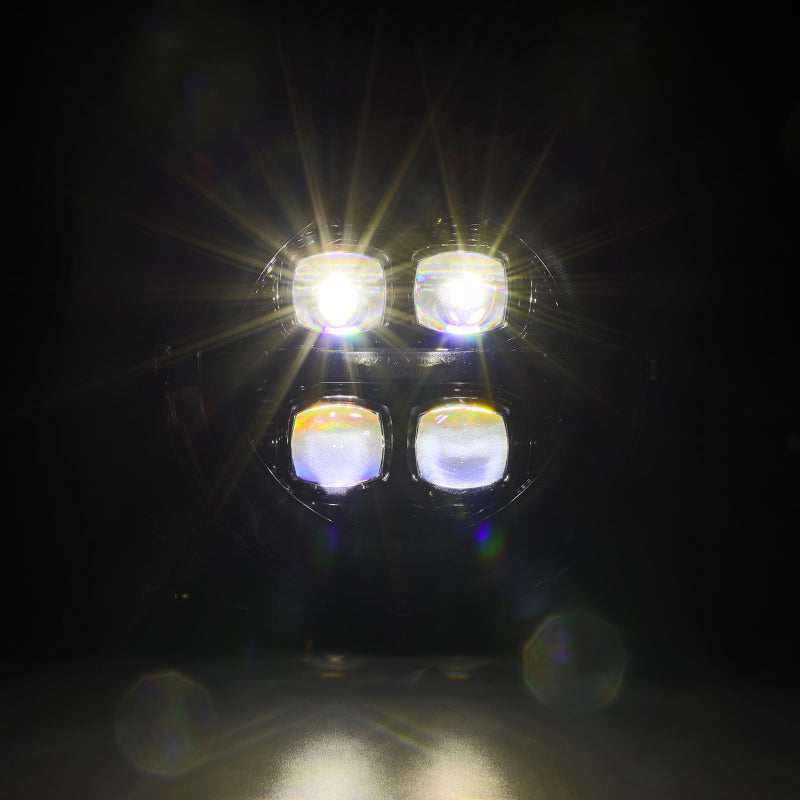 AlphaRex 18-23 Jeep Wrangler JL/Gladiator JT LED Proj Headlights Alpha-Blk w/ Activ Light/Seq Signal AlphaRex Headlights  AXOPROS