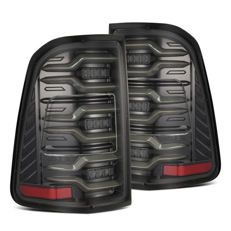 AlphaRex 19-21 Dodge Ram 1500 Luxx-Series LED Tail Lights Alpha-Black w/Activ Light/Seq Signal AlphaRex Tail Lights  AXOPROS