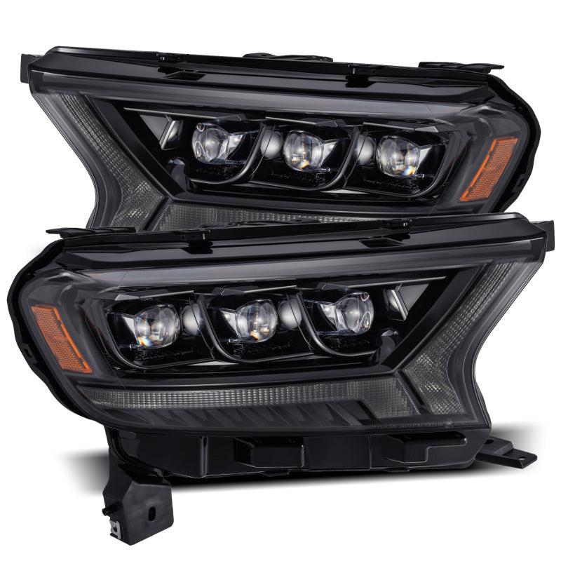 AlphaRex 19-21 Ford Ranger NOVA LED Proj Headlight Plnk Style Alpha Blk w/Activ Light/Seq Signal/DRL AlphaRex Headlights  AXOPROS