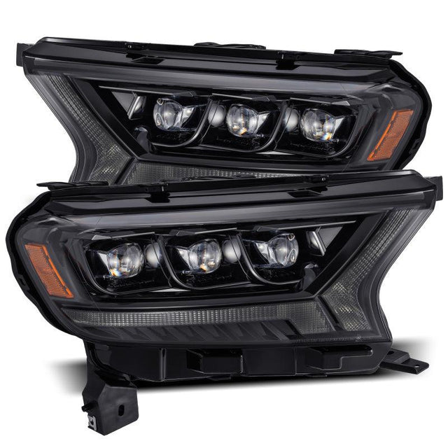 AlphaRex 19-21 Ford Ranger NOVA LED Proj Headlight Plnk Style Alpha Blk w/Activ Light/Seq Signal/DRL AlphaRex Headlights  AXOPROS