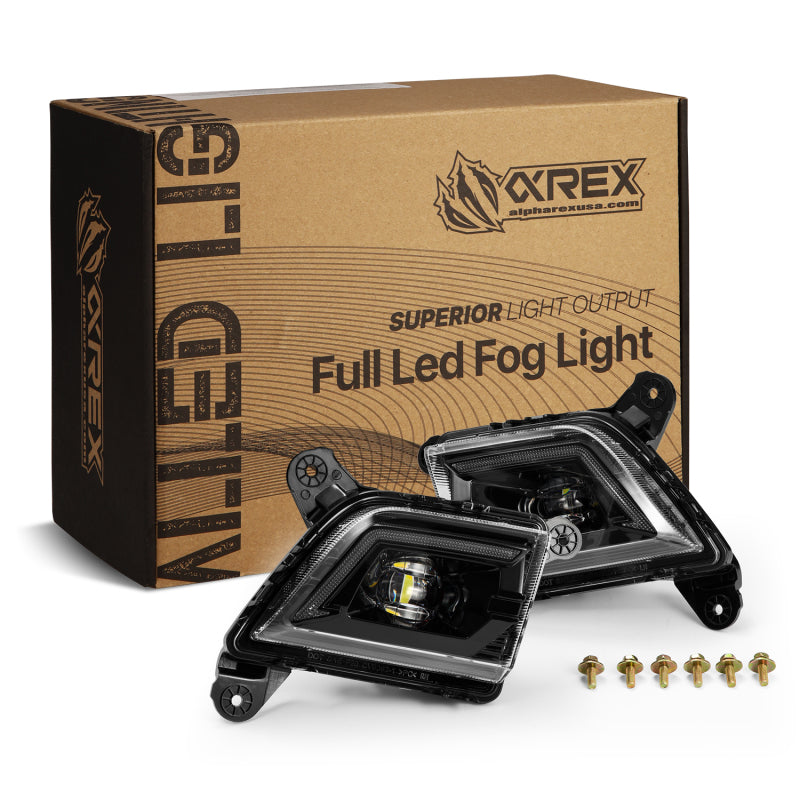 Alpharex 19-23 Chevrolet Silverado 2500/3500HD DoubleTap Dual Color LED Projector Fog Lights AlphaRex Fog Lights  AXOPROS