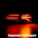 AlphaRex 20-22 Tesla Model Y PRO-Series LED Tail Lights Jet Black w/Seq Sig AlphaRex Tail Lights  AXOPROS