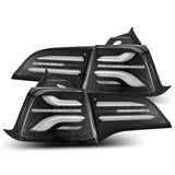 AlphaRex 20-22 Tesla Model Y PRO-Series LED Tail Lights Jet Black w/Seq Sig AlphaRex Tail Lights  AXOPROS