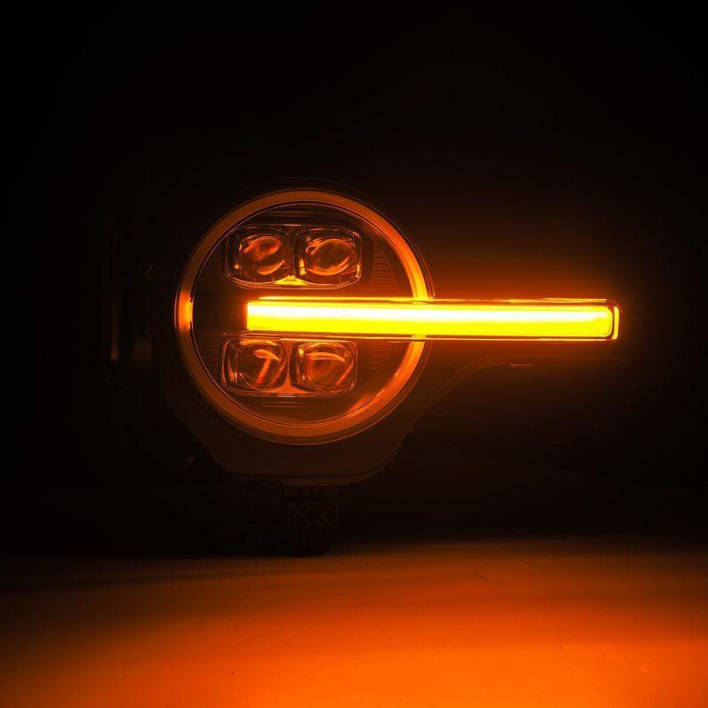 AlphaRex 21-23 Ford Bronco NOVA LED Projector Headlights Black AlphaRex Headlights  AXOPROS