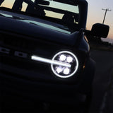 AlphaRex 21-23 Ford Bronco NOVA LED Projector Headlights Black AlphaRex Headlights  AXOPROS