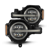 AlphaRex 21-23 Ford Bronco NOVA LED Projector Headlights Black AlphaRex Headlights  AXOPROS