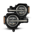 AlphaRex 21-23 Ford Bronco NOVA LED Projector Headlights Black AlphaRex Headlights  AXOPROS