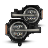 AlphaRex 21-23 Ford Bronco NOVA LED Projector Headlights Black AlphaRex Headlights  AXOPROS