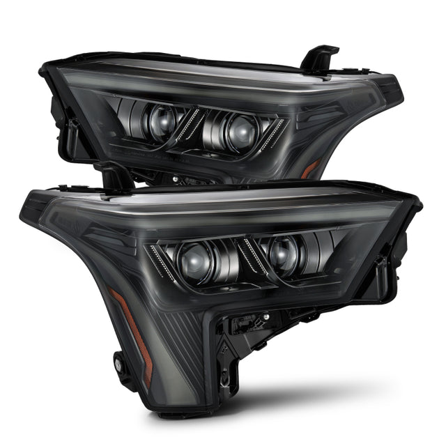 AlphaRex 22-23 Toyota Tundra LUXX-Series Headlights Alpha-Black w/Amber DRL - Req 810029 OR 810030 AlphaRex Headlights  AXOPROS