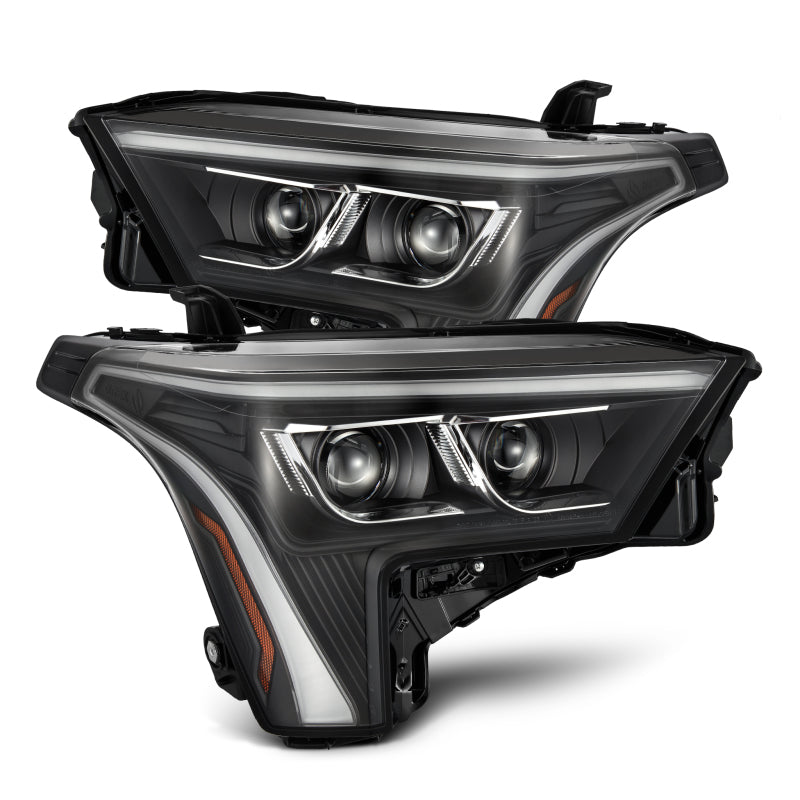 AlphaRex 22-23 Toyota Tundra LUXX-Series Headlights Black w/Amber DRL - Req 810029 OR 810030 AlphaRex Headlights  AXOPROS