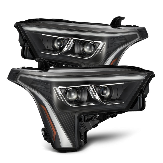 AlphaRex 22-23 Toyota Tundra LUXX-Series Headlights Black w/Amber DRL - Req 810029 OR 810030 AlphaRex Headlights  AXOPROS