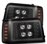 AlphaRex 92-96 Ford F-Series/Bronco NOVA-Series LED Proj Headlight Alpha-Bk w/Actv Light SS & SBDRL AlphaRex Headlights  AXOPROS
