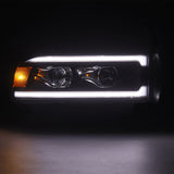 AlphaRex 94-01 RAM 1500 LUXX LED Proj Headlights Blk w/Activ Light/Seq Signal/SB DRL AlphaRex Headlights  AXOPROS