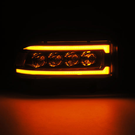AlphaRex 94-01 RAM 1500 NOVA LED Proj Headlights Blk w/Activ Light/Seq Signal/SB DRL AlphaRex Headlights  AXOPROS